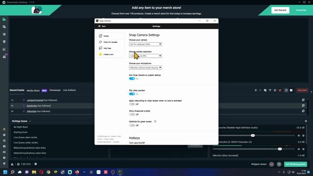 Streamlabs OBS Webcam Hintergrund Entfernen Ohne Greenscreen Tutorial