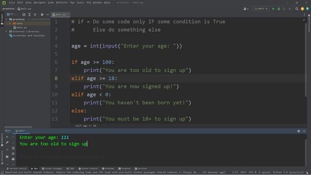 If statements in Python are easy (if, elif, else) 🤔 смотреть онлайн