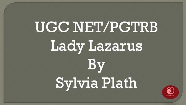 Lady Lazarus by Sylvia Plath- Poem in Tamil смотреть онлайн