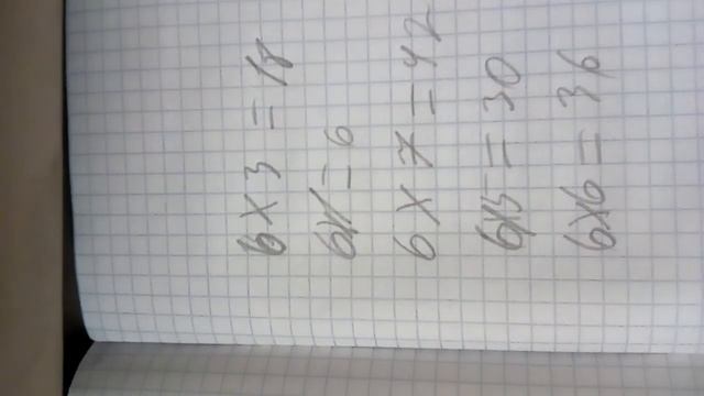 Учим таблицу умножения 6ю