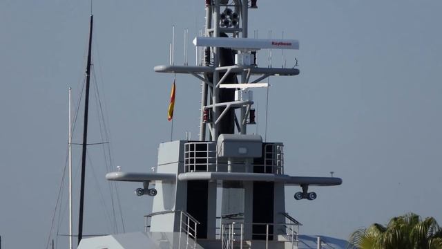 Megayacht Skat [4K] (Military Look) Lürssen at Valencia (Spain) смотреть онлайн