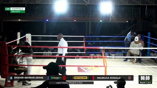2ND ROUND STOPPAGE : NSUBUGA RONALD VS SHAHIN BEHRAMI IRAN (LIGHT HEAVY WEIGHT 6RDS) смотреть онлайн
