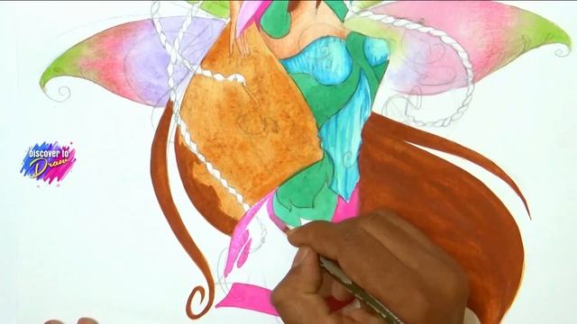 ✿ how to draw winx club flora bloomix ✿ speedpainting смотреть онлайн