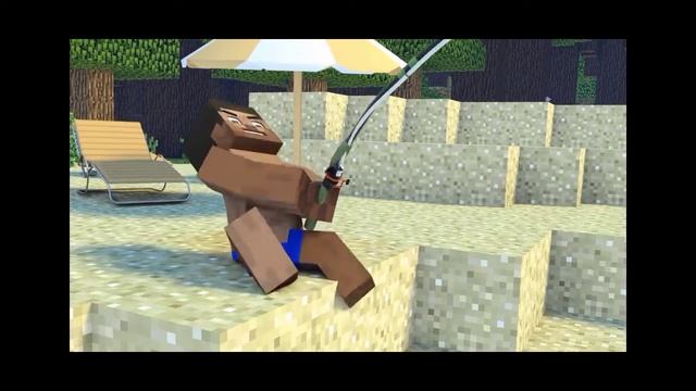 Злая акула чуть не съела бедного Стива качок но его спасла Алекс качок!!! смотреть онлайн