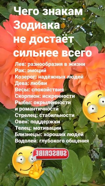 Чего знакам Зодиака не достаёт сильнее всего / 5980 смотреть онлайн
