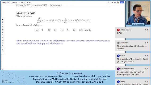 Polynomials | MAT livestream 2022 смотреть онлайн