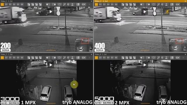 Zoom in NOVUS cameras (analog and AHD in analog mode) at night - comparison смотреть онлайн