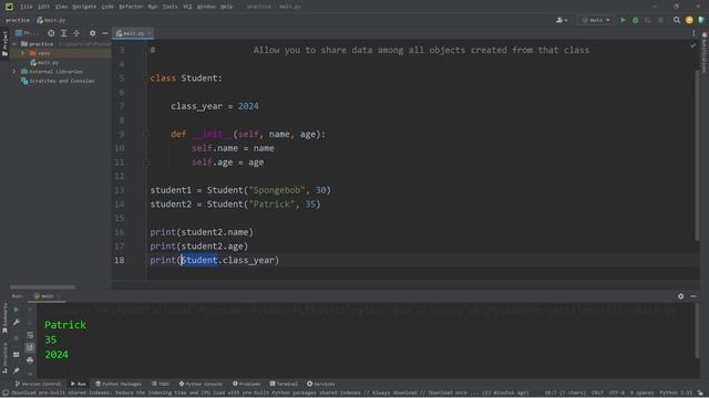 Python CLASS VARIABLES explained easy! 🎓 смотреть онлайн