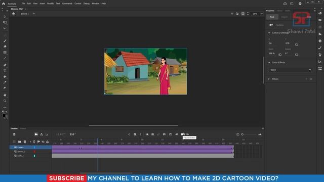 Adobe Animate CC 2024 Advance Level: How to use camera | 2D Animation | 2D Cartoon | Hindi смотреть онлайн