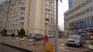 едем по Краснодару на автобусе 2Е от Мира до Авроры по улице Красной в декабре 2023
