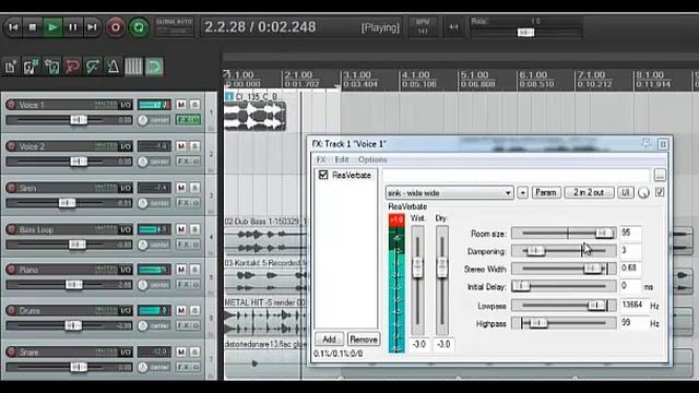 Reverb tutorial - Effect of 'dampening' parameter смотреть онлайн