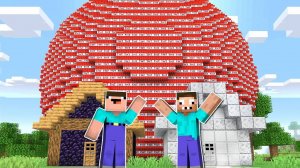 НУБ И ПРО ЗАЩИЩАЮТ ЖИТЕЛЕЙ ОТ ГИГАНСКОГО ТНТ В МАЙНКРАФТ