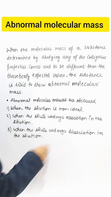 Abnormal molecular mass | By Priti Mam смотреть онлайн