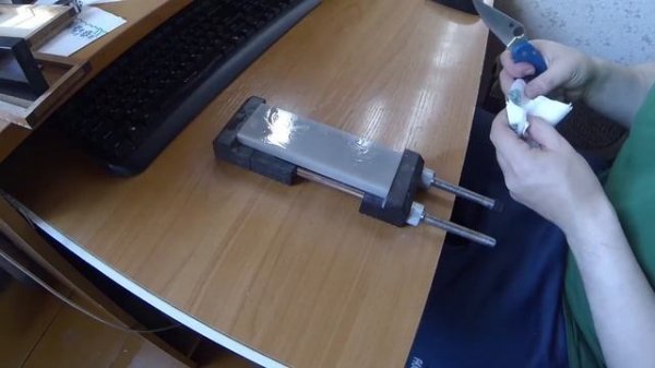 Заточка ножа на арканзасах. Paramilitary 2 М390 часть_2