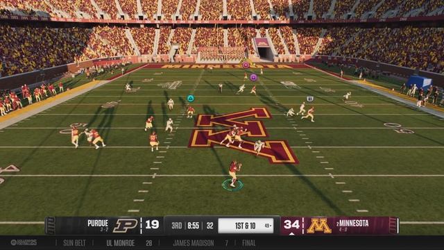 EA SPORTS College Football 25-Ugly Pass for TD смотреть онлайн