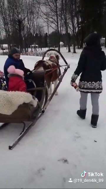 Катание на лошадке!!! Катаемся на пони) Дети катаются на санях с лошадкой)) масленица 2021 смотреть онлайн