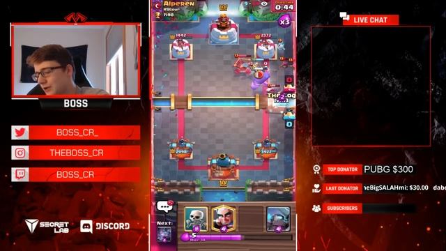 7100+ TOP 200 LIVE LADDER with 2.9 GIANT MINER CYCLE! - CLASH ROYALE смотреть онлайн