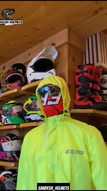 Bison Rain Hoodies | Riders Neon Rain jacket | #neon #rain #hoodie #trending #rider #bikeaccesories смотреть онлайн