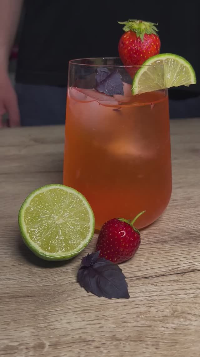 Лимонад клубника-базилик #рецепт