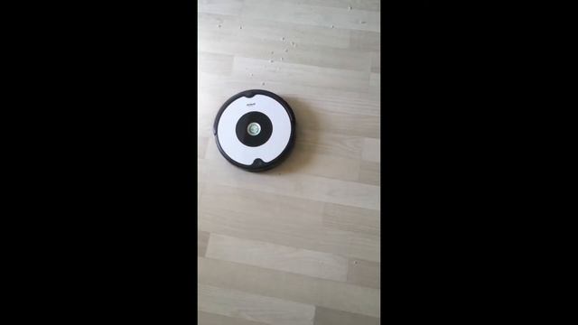iRobot Roomba 605 - cleaning bread crumbs with the Spot function смотреть онлайн
