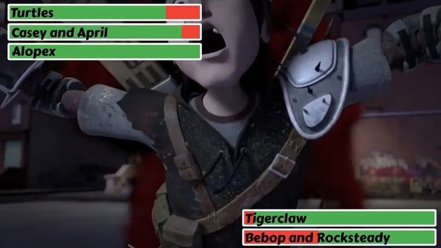TMNT 2012 Turtles, Casey, April and Alopex VS Tigerclaw, Bebop and Rocksteady with Healthbars 3/4 смотреть онлайн