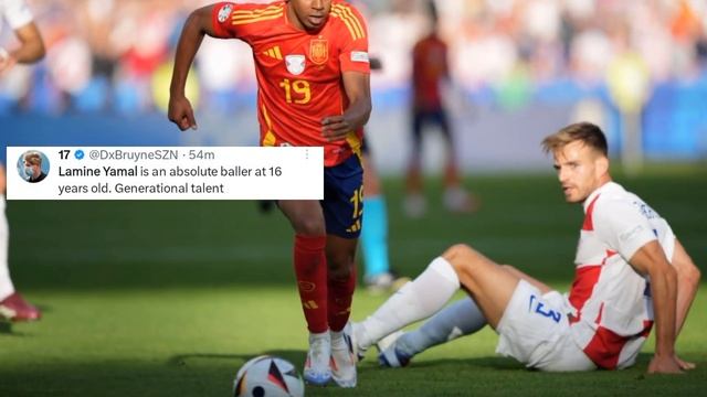 🇪🇸 Lamine Yamal classic assist & MASTERCLASS performance vs Croatia: Spain vs Croatia(3-0) EURO 202 смотреть онлайн