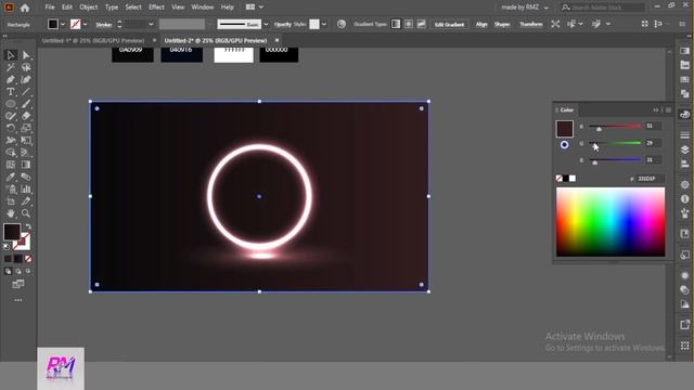 How to Give Shapes a NEON GLOW in Illustrator2023| इलस्ट्रेटर 2023 में नियॉन चमक को कैसे आकार दें смотреть онлайн