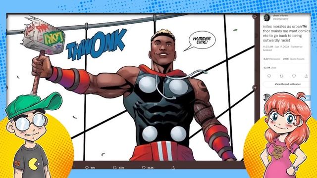 Miles Morales as Thor BLASTED as a Racist Stereotype by EVERYONE. смотреть онлайн