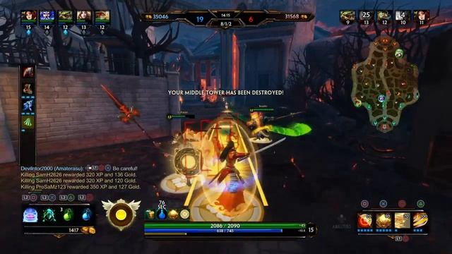 Conquest (SMITE) Amaterasu gameplay almost flawless смотреть онлайн