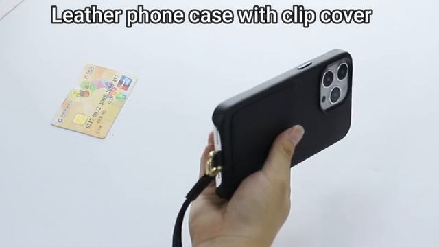 High quality genuine leather pebble leather phone case with sling, card holder back cover. смотреть онлайн