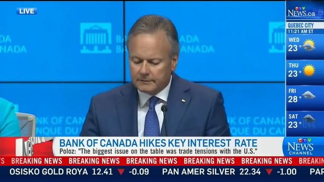 Bank Of Canada Hikes Key Interest Rate To 1.5 Per Cent
