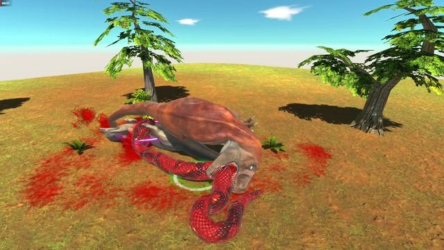 1 T-rex vs 1 Titanoboa vs 1 Machimosaurus - Animal Revolt Battle Simulator - peleas de dinosaurios смотреть онлайн