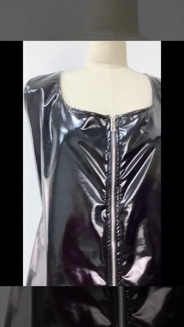 Summer Women Bodycon Latex Leather Mini Tank Dresses смотреть онлайн