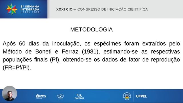 XXXI - SIIEPE-UFPEL- MATHEUS MARTINS PEREIRA - CIC 2022 смотреть онлайн