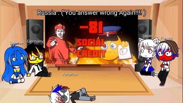 countryhuman react to ussr social credit test ( gacha club ) смотреть онлайн