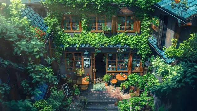 Ghibli Coffee Shop ☕️ - Музыка для поднятия настроения 🌿, лофай хип-хоп [Музыка без рекламы]