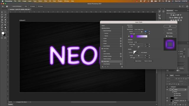 Create Neon Text effect in photoshop смотреть онлайн