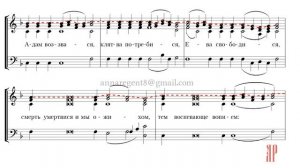 ПРЕБЛАГОСЛОВЕННА ЕСИ✨ОПТИНОЙ ПУСТЫНИ, ГЛАС 2-Сопрановая партия