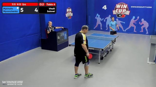 05:30 Миронченко Михаил (3:2) Соловей Виталий стол 4 ЮГ-7 28.06.22 смотреть онлайн