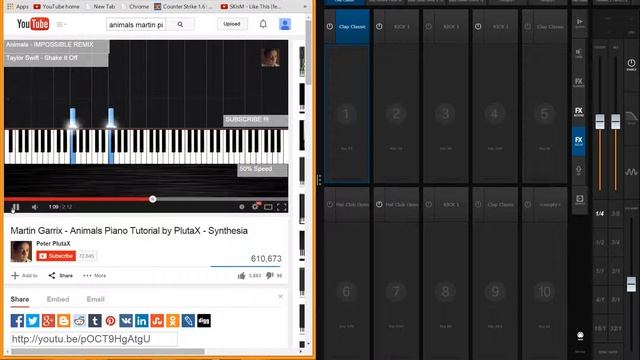 Neon Colors - Animals - martin garrix - piano - with MPC drum cover - (AUDIO) смотреть онлайн