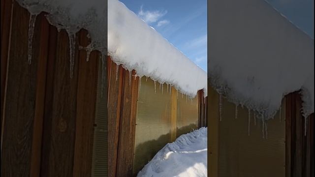 Сосульки и капель в феврале, как весной.