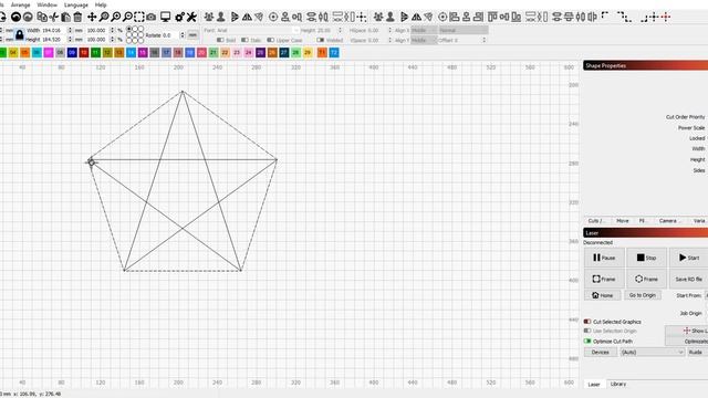Creating A Star In LightBurn