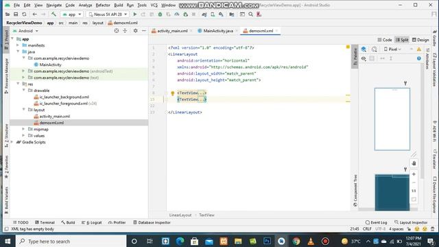 Recycler View Android Studio| Part-1 Mobile Application Development - RecyclerView And Grid View. смотреть онлайн