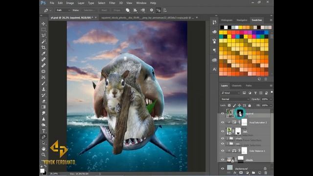 Create Funny Movie Poster in Photosop || Shark Attacks смотреть онлайн