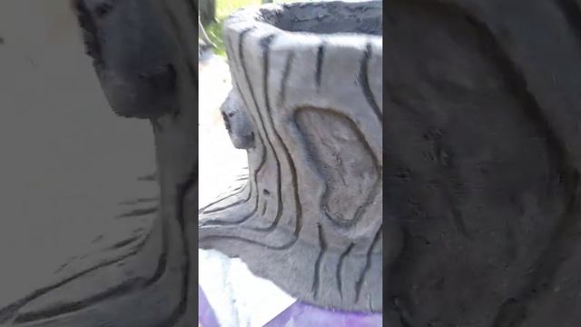 ЦВЕТОЧНИЦА В ВИДЕ ПНЯ ИЗ БАТОНА СВОИМИ РУКАМИ часть1 смотреть онлайн