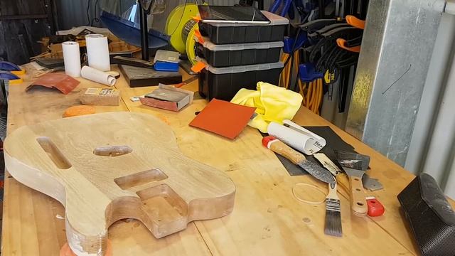 Tele Kit Build - Sanding the Grain Filler смотреть онлайн