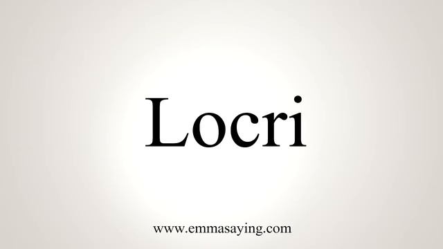 How To Say Locri смотреть онлайн