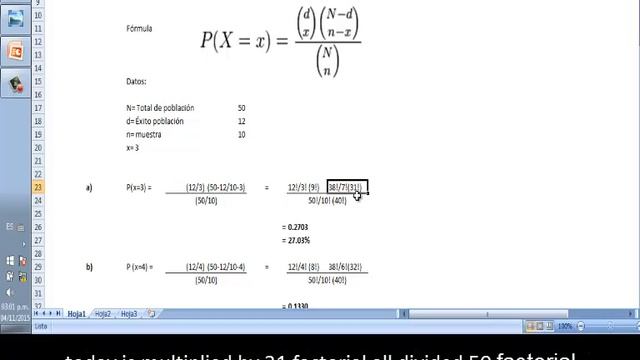 DISTRIBUCION HIPERGEOMETRICA смотреть онлайн
