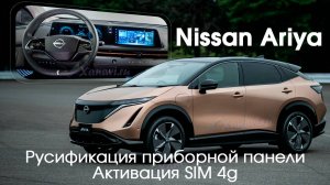 Nissan Ariya - русификация приборной панели, установка слота SIM 4G