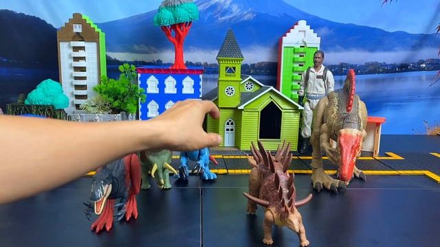 Massive Jurassic World Dinos: Atrociraptor, T-REX, Therizinosaurus, Ceratosaurus, Spinosaurus & Mor смотреть онлайн